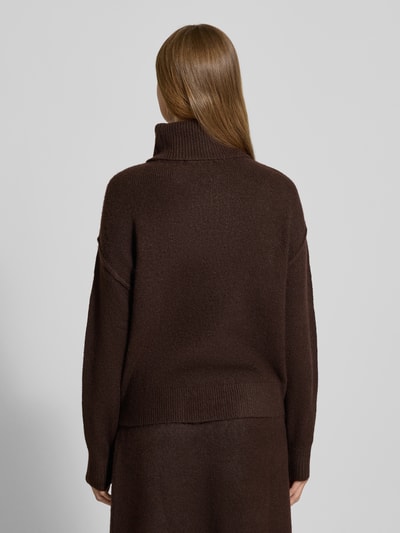 Christian Berg Woman Regular fit pullover in gebreide look Chocoladebruin - 5