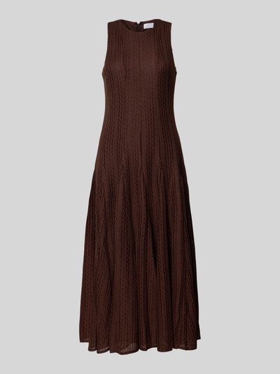 Jake*s Cocktail Tailliertes Cocktailkleid mit Strukturmuster Dunkelbraun 1