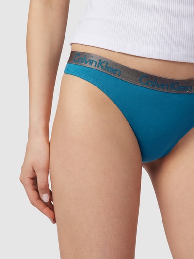 Calvin Klein Underwear String met logo in band in een set van 3 stuks Petrol - 3