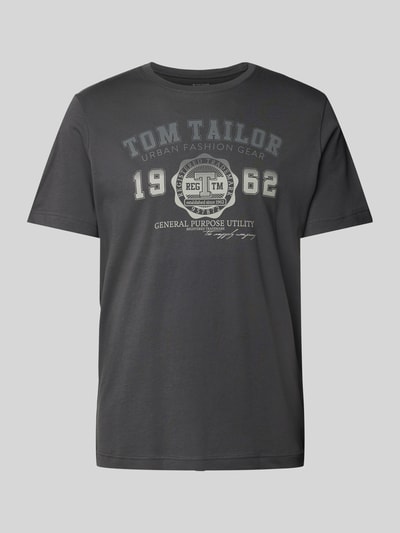 Tom Tailor T-Shirt mit Rundhalsausschnitt Anthrazit 2