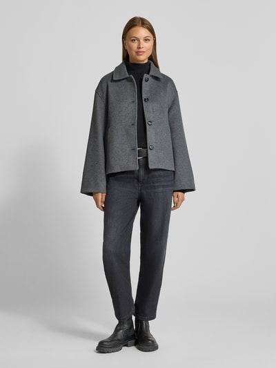 Neo Noir Wolljacke mit Umlegekragen Modell 'Hamra' Anthrazit 1