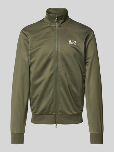 EA7 Emporio Armani Trainingsjacke mit Zweiwege-Reißverschluss und Logo Schlamm 2