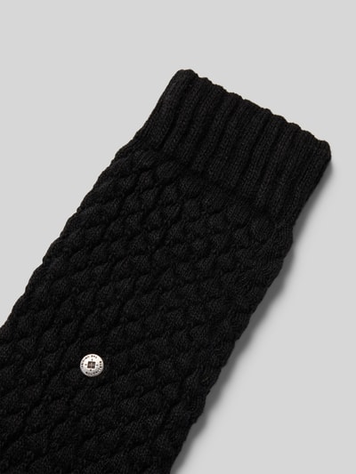 Burlington Socken mit Logo-Applikation Modell 'Orkney' Black 2