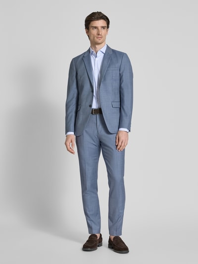 Jake*s Slim Fit Business-Hemd mit Knopfleiste Bleu 1