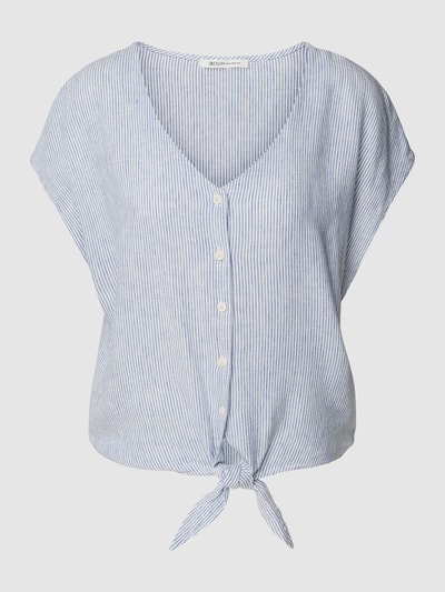 Tom Tailor Denim Leinenbluse mit Streifenmuster Weiss 2