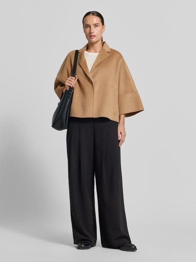 Max Mara Studio Boxy Fit Blouson aus Kaschmir-Schurwoll-Mix Modell 'QUORUM' Camel 1