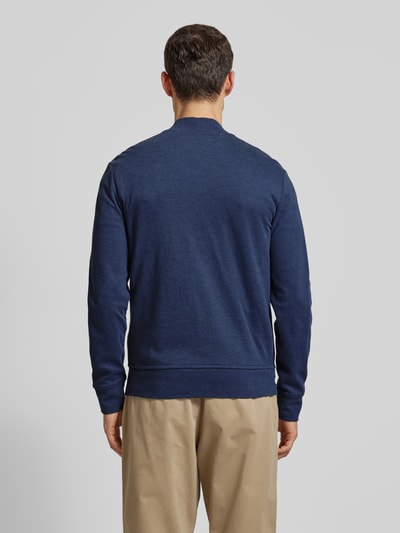Polo Ralph Lauren Sweatjacke mit Logo-Stitching Modell 'BOMBER' Marine Melange 5