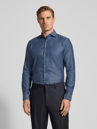 Jake*s Slim Fit Businesshemd in Premiumqualität Marine 4