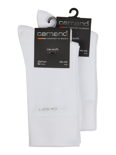 camano Socken im unifarbenen Design im 4er-Pack Weiss 2