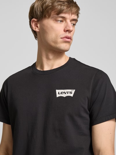 Levi's® T-Shirt mit Label-Print Modell 'CAVIAR' Black 3