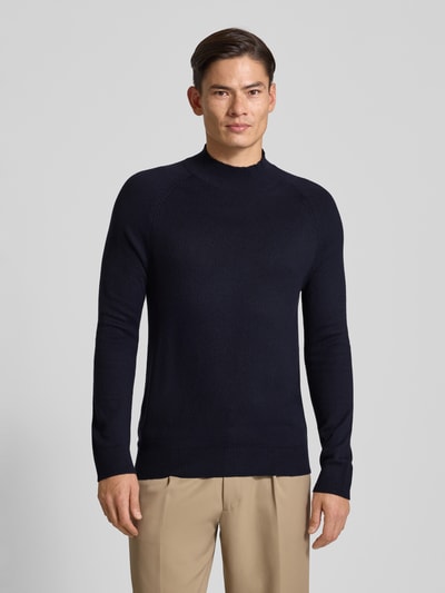 Strellson Regular Fit Strickpullover aus Baumwoll-Mix Modell 'TITO' Dunkelblau 4