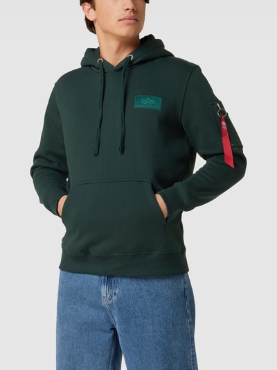 Alpha industries hoodie dark petrol online