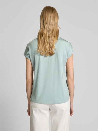 Vero Moda Relaxed fit T-shirt met vaste omslag, model 'MAVA' Rietgroen - 5