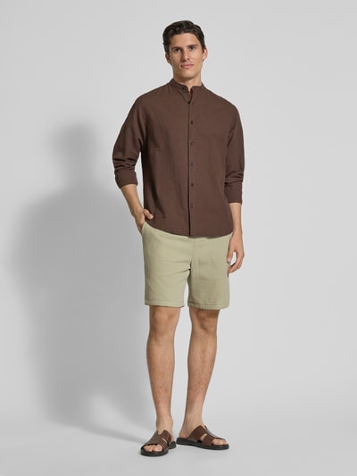 JAKE*S STUDIO MEN Regular Fit Shorts mit elastischem Bund Hellgruen 1