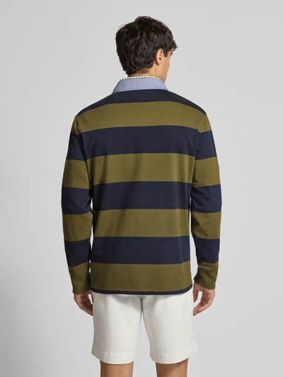 Gant Sweatshirt mit Polokragen Oliv 5