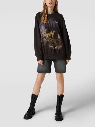 Levi's® Oversized Sweatshirt mit Motiv-Print Modell 'GRAPHIC PRISM' Black 1