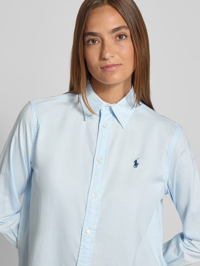 Polo Ralph Lauren Hemdbluse mit Knopfleiste Hellblau 3