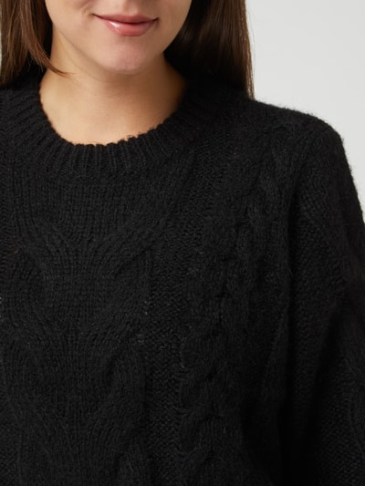 Vero Moda Pullover mit Zopfmuster Modell 'Wine' Black 3