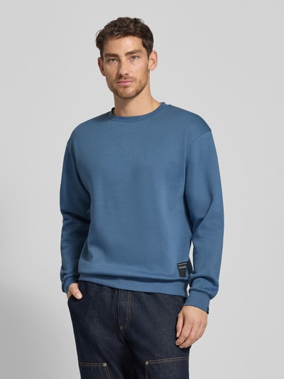 Tom Tailor Denim Regular Fit Sweatshirt aus Baumwoll-Mix Jeansblau 4