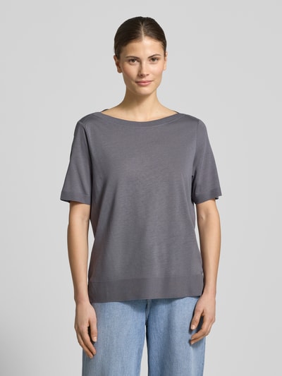 Marc O'Polo T-shirt o kroju regular fit z mieszanki lyocellu i bawełny Antracytowy 4