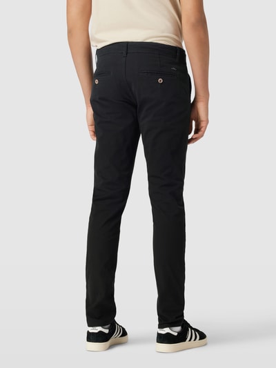 Blend Chino met Franse steekzakken, model 'NATAN' Zwart - 5