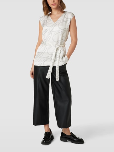 Calvin Klein Womenswear Top met all-over motief Wit - 1