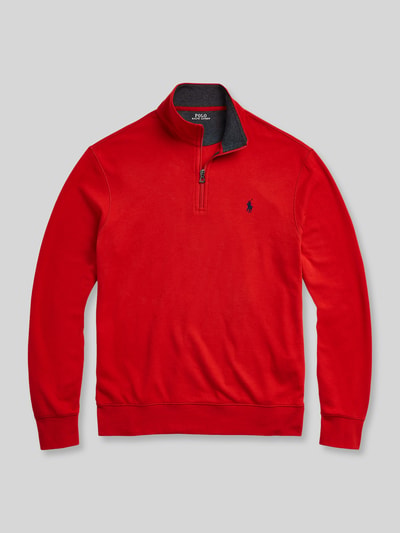 Produktfoto, Regular Fit Sweatshirt aus Baumwoll-Mix von Polo Ralph Lauren in kräftigem Rot mit Reißverschluss und weicher Textur