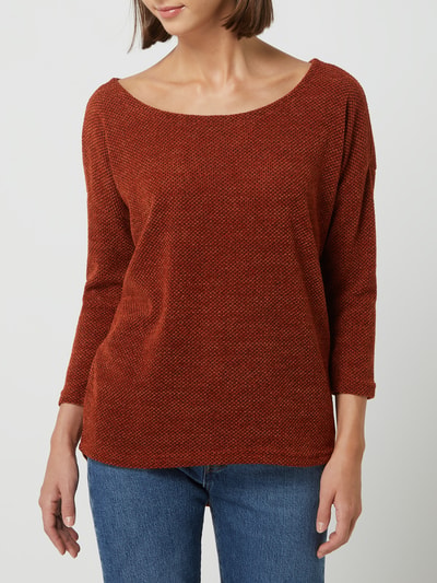 ONLY Bluza z rękawem o dł. 3/4 model ‘Alba’ Miedziany melanż 4