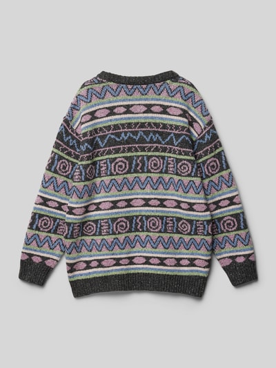 Quiksilver Sweter z dzianiny z detalem z logo Grafitowy 3