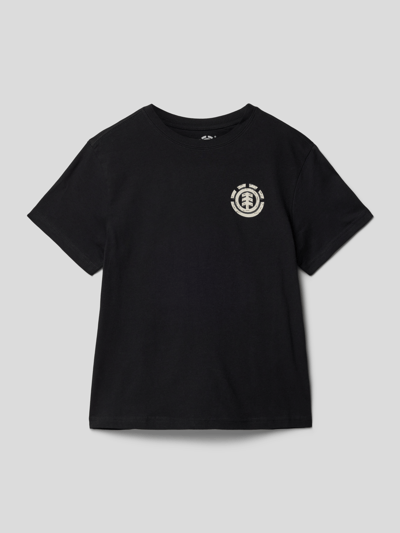 Element T-shirt z nadrukiem z motywem model ‘ICON ISLAND’ Czarny 1