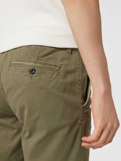 Tom Tailor Korte slim fit chino met steekzakken Olijfgroen - 3