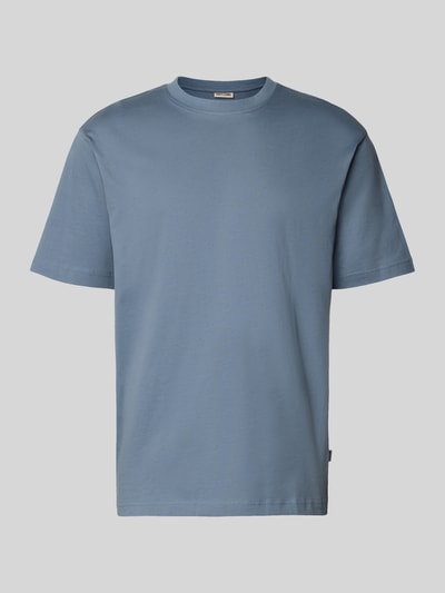 Produktfoto, Relaxed Fit T-Shirt aus reiner Baumwolle Modell 'FRED LIFE' von Only & Sons in Unifarbe Blau, Rundhals, kurzarm, glatte Textur.
