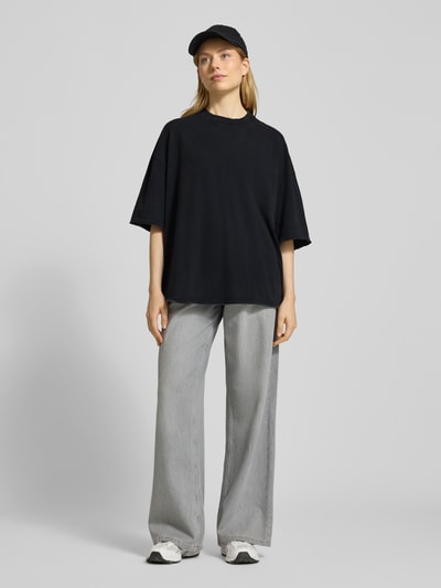 American Vintage Oversized T-shirt met ronde hals, model 'AFOMA' Antraciet - 1