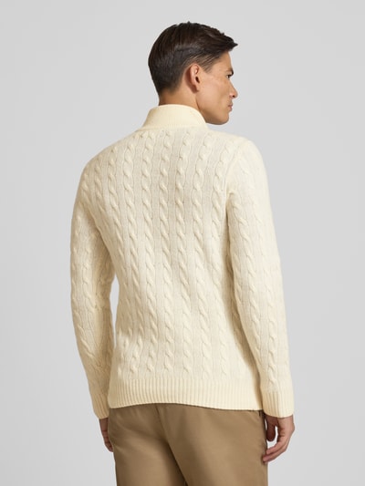 Polo Ralph Lauren Gebreide pullover van een mix van katoen en kasjmier met opstaande kraag Offwhite - 5
