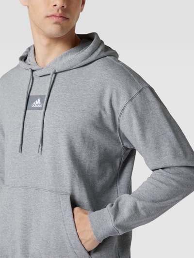 ADIDAS SPORTSWEAR Hoodie mit Label-Print Mittelgrau Melange 3