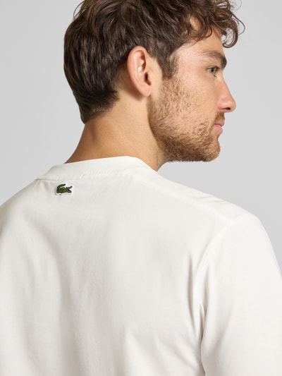 Lacoste Regular Fit T-Shirt aus reiner Baumwolle Offwhite 3