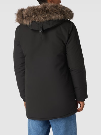 Superdry Parka met capuchon met imitatiebont Zwart - 5