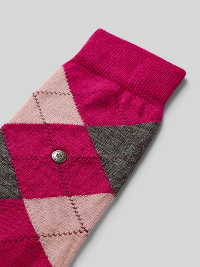 Burlington Socken aus Schurwoll-Mix Modell 'Marylebone' Pink 2