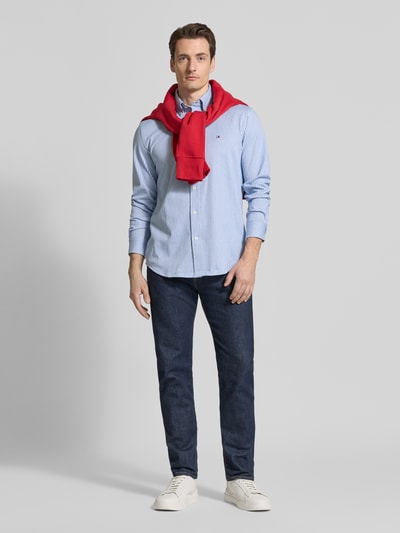 Tommy Hilfiger Regular Fit Freizeithemd aus Baumwoll-Mix Marine 1