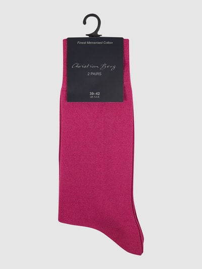 Christian Berg Men Socken aus Baumwollmischung im 2er-Pack  Fuchsia 2