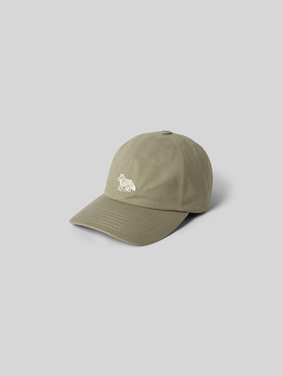 MAISON KITSUNÉ Basecap mit Motiv-Patch Oliv 2
