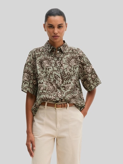 Marc O'Polo loose fit blouse van puur katoen Lichtgroen - 4