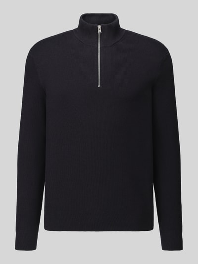 ONLY & SONS Regular Fit Troyer aus Baumwoll-Mix Modell 'PHIL' Dunkelblau 2
