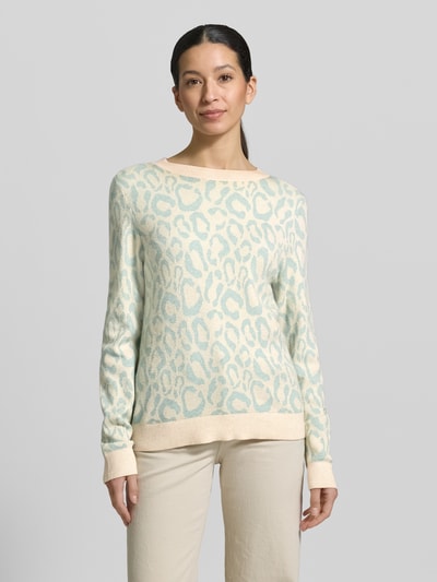 VILA Slim Fit Pullover aus Viskose-Mix Modell 'JACQUARD' Lind 4