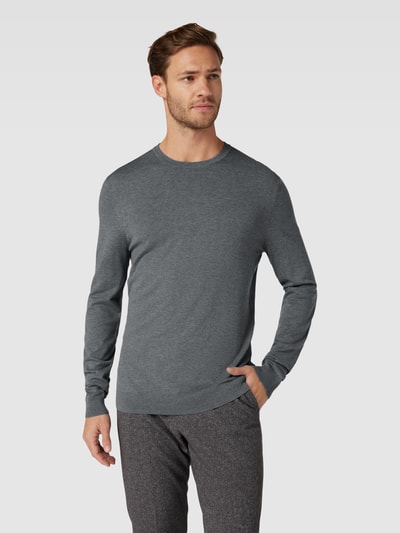 MCNEAL Strickpullover aus Viskose-Mix mit Rundhalsausschnitt Graphit Melange 4