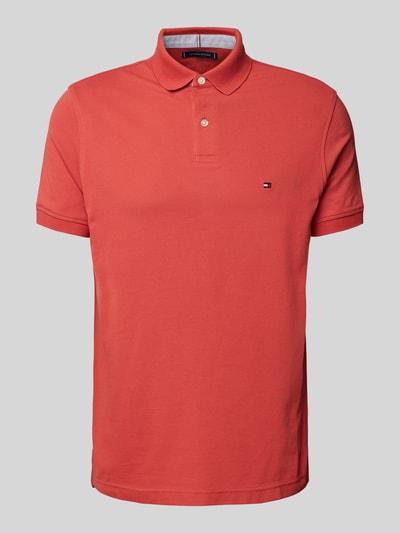 Tommy Hilfiger Regular Fit Poloshirt mit Logo-Stitching Rostrot 2