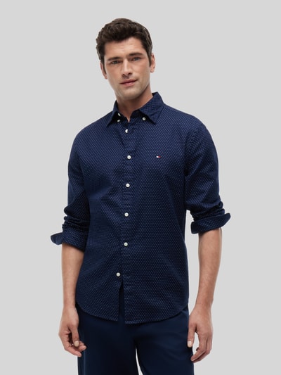 Tommy Hilfiger Regular Fit Freizeithemd aus reiner Baumwolle Marine 4