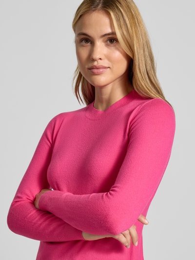 Christian Berg Woman Slim Fit Strickpullover mit elastischen Abschlüssen Fuchsia 3