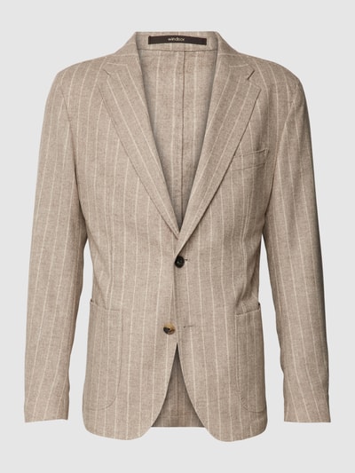 Windsor 2-knoops colbert met streepmotief, model 'Giro' Beige - 2