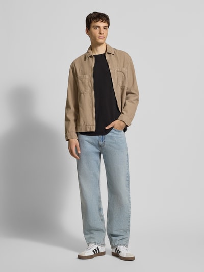 Calvin Klein Jeans Bluzka z długim rękawem i detalem z logo Czarny 1